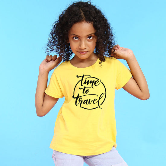 Time To Travel, Matching Travel Tees For Girl