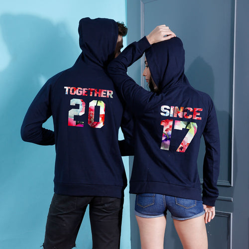 Together Since, Personalize Matching Hoodies For Couples