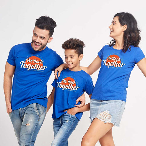 We Rock Together, Matching Family Dad/Mom/Son Tees
