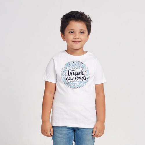 Travel New Roads, Matching Family Tees For Son