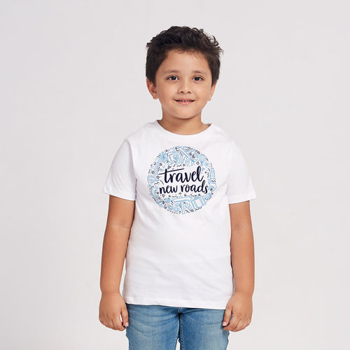 Travel New Roads, Matching Family Tees  kid Son