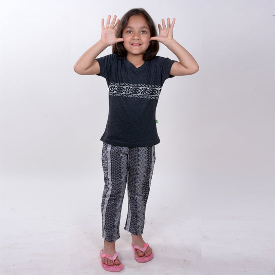 Mother-Daughter Tribal Print Tee and Trouser