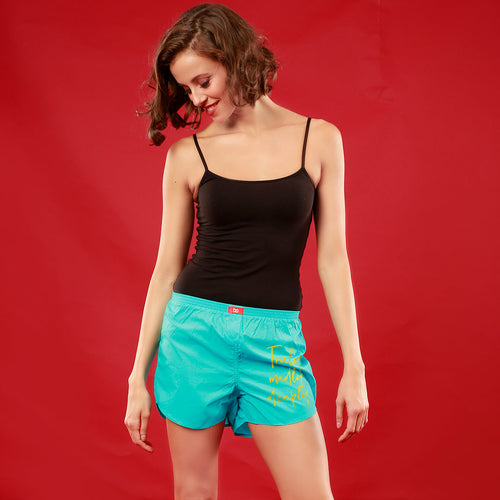 Truely Madly Deeply, Matching Turquoise Couple Boxers For Women