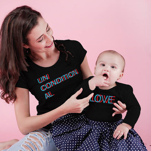 Unconditional Love Mom Baby Bodysuit And Tees