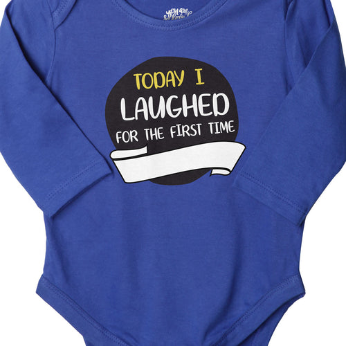 Today I Laughed For The First Time (Blue), Bodysuit For Baby