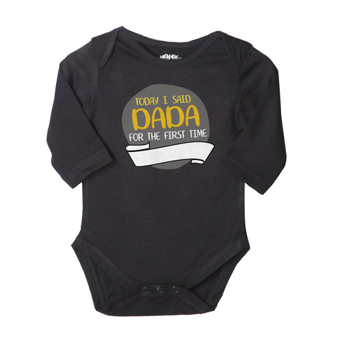 Today I Said Dada (Black), Bodysuit For Baby