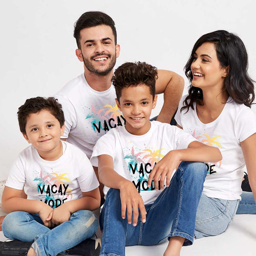 Vacay Mode, Matching Dad Mom And Two Son's Family Tees