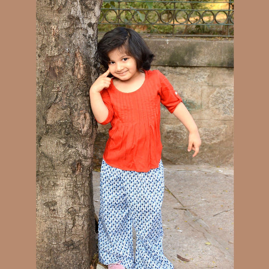 We Are One Palazzo Set With Top For Girls