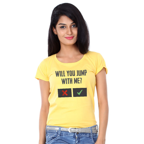 Will You Jump With Me, PUBG Matching Tees For Women