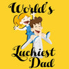 World's Luckiest Dad Tee for Mens