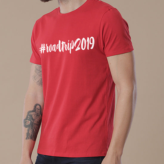 Road Trip, Matching Red Travel Tees For Infant